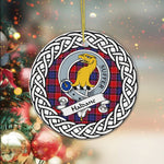 Haldane Tartan Ornament,  ceramic ornament, personalized christmas ornaments, christmas tree ornaments, christmas door decorations, Plaid Ornament, Tartan Ceramic Ornament