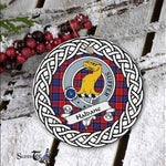 Haldane Tartan Ornament,  ceramic ornament, personalized christmas ornaments, christmas tree ornaments, christmas door decorations, Plaid Ornament, Tartan Ceramic Ornament