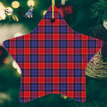 Haldane Tartan Ornament Star Ornament, Christmas Star Decorations, ceramic ornament, Plaid Star Ceramic Ornament, Christmas Ornament Decorations Gift