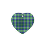 Haliburton Tartan Heart Ornaments, Christmas Tree Ornament, Plaid Christmas Ornaments, Ceramic Heart Christmas Tree Decoration, Christmas Ornament, Plaid Ornament, Tartan Ornament, Buffalo Plaid Ornament