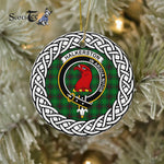 Halkerston Tartan Ornament,  ceramic ornament, personalized christmas ornaments, christmas tree ornaments, christmas door decorations, Plaid Ornament, Tartan Ceramic Ornament