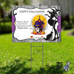 Halloween Decorations Outdoor Halloween Yard Sign Cute Boston Terrier Dog Witch Pumpkin Halloween Dog Lover Halloween Yard Decorations - Scotstee Shop