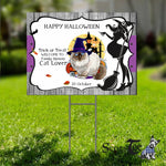 Halloween Decorations Outdoor Halloween Yard Sign Cute Cat Birman Cat Witch Pumpkin Halloween Yard Decorations - Scotstee Shop