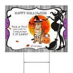 Halloween Decorations Outdoor Halloween Yard Sign Cute Cat Halloween Bengal Jack O Lantern Pumpkin Halloween Yard Decorations - Scotstee Shop