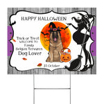 Halloween Decorations Outdoor Halloween Yard Sign Cute Dog Belgian Tervuren Jack O Lantern Pumpkin Halloween Yard Decorations - Scotstee Shop