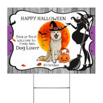 Halloween Decorations Outdoor Halloween Yard Sign Cute Dog Halloween Akita Jack O Lantern Pumpkin Halloween Yard Decorations - Scotstee Shop