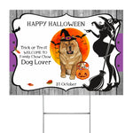 Halloween Decorations Outdoor Halloween Yard Sign Cute Dog Halloween Chow Chow Jack O Lantern Pumpkin Halloween Yard Decorations - Scotstee Shop