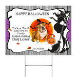 Halloween Decorations Outdoor Halloween Yard Sign Cute English Bulldog Jack O Lantern Pumpkin Halloween Yard Decorations - Scotstee Shop