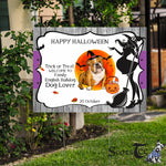 Halloween Decorations Outdoor Halloween Yard Sign Cute English Bulldog Jack O Lantern Pumpkin Halloween Yard Decorations - Scotstee Shop