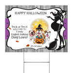 Halloween Decorations Outdoor Halloween Yard Sign Cute English Bulldog Mummy Witch Dog Moon Ghosts Halloween Yard Decorations - Scotstee Shop