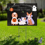 Halloween Decorations Outdoor Halloween Yard Sign Cute Ghost Dog and Cat Funny Halloween Yard Decorations - Scotstee Shop