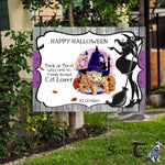 Halloween Decorations Outdoor Halloween Yard Sign Cute Happy Halloween Bengal Cat Witch Pumpkin Halloween Yard Decorations - Scotstee Shop