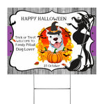 Halloween Decorations Outdoor Halloween Yard Sign Cute Pitbull Halloween Gift For Dog Lovers Halloween Yard Decorations - Scotstee Shop