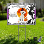 Halloween Decorations Outdoor Halloween Yard Sign Dog Halloween Bichons Frise Jack O Lantern Pumpkin Halloween Yard Decorations - Scotstee Shop