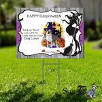 Halloween Decorations Outdoor Halloween Yard Sign Funny Boston Terrier Dog Witch Pumpkin Halloween Yard Decorations - Scotstee Shop