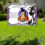 Halloween Decorations Outdoor Halloween Yard Sign Funny Cute Lover Pumpkin Witch Hat Halloween Chihuahua Halloween Yard Decorations - Scotstee Shop
