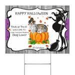Halloween Decorations Outdoor Halloween Yard Sign Funny Halloween Australian Shepherd Dog Costume Pumpkin Halloween Yard Decorations - Scotstee Shop