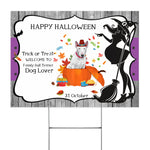 Halloween Decorations Outdoor Halloween Yard Sign Funny Halloween Cute Bull Terrier Hatching From Pumpkin Halloween Yard Decorations - Scotstee Shop