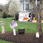 Halloween Decorations Outdoor Halloween Yard Sign Funny Halloween Cute Bull Terrier Hatching From Pumpkin Halloween Yard Decorations - Scotstee Shop