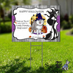 Halloween Decorations Outdoor Halloween Yard Sign Funny Halloween Pomsky Dog Witch Pumpkin Halloween Yard Decorations - Scotstee Shop