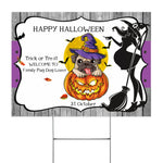Halloween Decorations Outdoor Halloween Yard Sign Funny Halloween Pug Witch Pumpkin Halloween Gifts Women Pugkin Dog Lover Halloween Yard Decorations - Scotstee Shop
