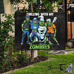 Halloween Decorations Outdoor Halloween Yard Sign Funny Halloween Squad Chillin Zombies Football Trick Treat Halloween Yard Decorations - Scotstee Shop