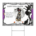 Halloween Decorations Outdoor Halloween Yard Sign Funny Scary Australian Cattle Dog Witch Hat Halloween Yard Decorations - Scotstee Shop