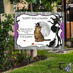 Halloween Decorations Outdoor Halloween Yard Sign Scary American Shorthair Cat Witch Hat Halloween Yard Decorations - Scotstee Shop