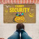 Halloween Doormat Candy Security Halloween Doormat Funny Halloween Pumpkin Doormat Home Doormat - Scotstee Shop