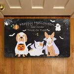 Halloween Doormat Cute Ghost Dog and Cat Funny Halloween Doormat Halloween Indoor Doormat Halloween Outdoor Doormat Home Doormat - Scotstee Shop