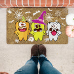 Halloween Doormat Dental Hygienist Halloween Pumpkin Ghost Witch Tooth Doormat Witch Doormat Funny Halloween Doormat Home Doormat - Scotstee Shop
