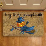 Halloween Doormat Hey There Pumpkin Halloween flying Pumpkin Halloween Doormat Funny Halloween Pumpkin Doormat Home Doormat - Scotstee Shop