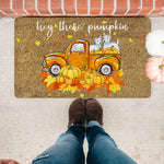 Halloween Doormat Hey There Pumpkins Westie Pumpkin Truck Halloween Gift Pumpkin Doormat Home Doormat - Scotstee Shop