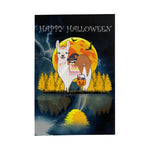 Halloween Flag Happy Halloween Funny Sloth Riding Llama Pumpkin Moon Halloween Garden Flag Home Decor Garden Flag - Scotstee Shop