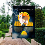 Halloween Flag Happy Halloween Funny Sloth Riding Llama Pumpkin Moon Halloween Garden Flag Home Decor Garden Flag - Scotstee Shop