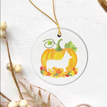 Halloween Ornament Cute Halloween Costume Corgi Dog Pumpkin Halloween Tree Decorations - Circle Ornament (2 sided) - Scotstee Shop