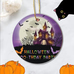 Halloween Ornament Halloween Boo Thday Party Halloween Tree Decorations Halloween Circle Ornament (2 sided) - Scotstee Shop