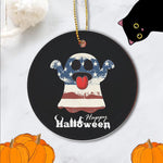 Halloween Ornament Halloween Flag Halloween Boo Halloween Tree Decorations Halloween Circle Ornament (2 sided) - Scotstee Shop