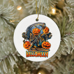 Halloween Ornament Halloween Party Scary Halloween Tree Decorations Halloween Circle Ornament (2 sided) - Scotstee Shop
