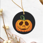 Halloween Ornament Halloween Pumpkin Jack Halloween Tree Decorations Halloween Circle Ornament (2 sided) - Scotstee Shop