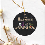 Halloween Ornament Halloween Street Funny Halloween Tree Decorations Halloween Circle Ornament (2 sided) - Scotstee Shop
