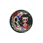 Halloween Ornament Halloween Sugar Skull Cat and Moon Halloween Tree Decorations Halloween Circle Ornament (2 sided) - Scotstee Shop