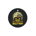 Halloween Ornament Halloween Trick or treat jack o lantern pumpkin scary face Halloween Tree Decorations Halloween Circle Ornament (2 sided) - Scotstee Shop