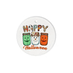 Halloween Ornament Happy Halloween Cute Western Jars Jack O Lantern Pumpkin Funny Halloween Tree Decorations - Circle Ornament (2 sided) - Scotstee Shop