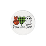 Halloween Ornament Peace Love Ghost Halloween Tree Decorations Halloween Ghost Ornament - Scotstee Shop