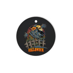 Halloween Ornament Pumpkin Headed Scarecrow Looks Spooky Funny Halloween Tree Decorations Halloween Circle Ornament (2 sided) - Scotstee Shop
