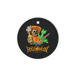 Halloween Ornament Sugar Skull Cowboy Funny Halloween Tree Decorations Halloween Circle Ornament (2 sided) - Scotstee Shop