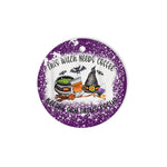 Halloween Ornament This Witch Needs Coffee Before Any Hocus Pocus Halloween Funny Halloween Tree Decorations Halloween Circle Ornament (2 sided) - Scotstee Shop