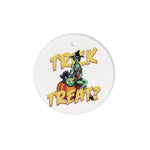 Halloween Ornament Trick Or Treat Halloween Witch With Black Cat Halloween Tree Decorations Halloween Circle Ornament (2 sided) - Scotstee Shop
