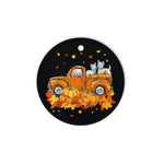 Halloween Ornament Westie Pumpkin Truck Halloween Thanksgiving Gift Halloween Tree Decorations Halloween Circle Ornament (2 sided) - Scotstee Shop